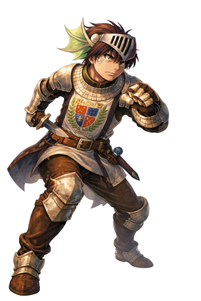 Sodai Labs mascot — armored knight